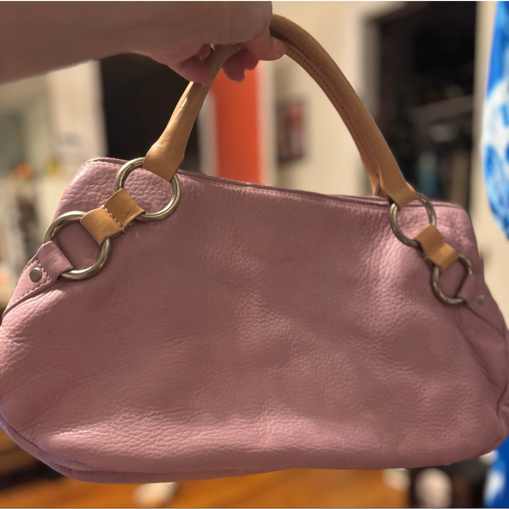 Hype Leather Shoulder Bag Lavender /Tan One Size